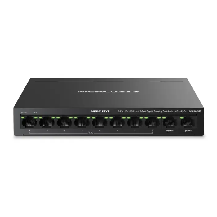 Mercusys MS110P 10-Port 10/100Mbps PoE Desktop Switch