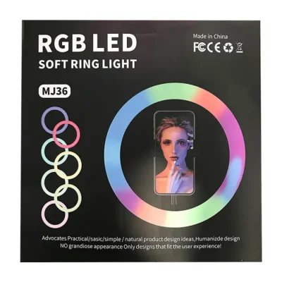 MJ36 RGB 14 Inch Soft Ring Light Circle Photography Lighting 16 Colour LED with Tripod Stand - Image 2