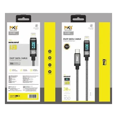 MKB CL300 Braided 30W Type C To Lightning Fast Charging Cable - Image 2