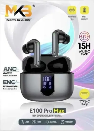 MKB E100 Pro Max ANC+ENC True Wirless Blutooth Earbuds - Image 1