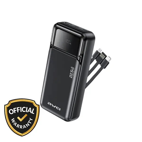 Awei PA-93 20000mah 22.5W Fast Charging Power Bank with Built‑in...