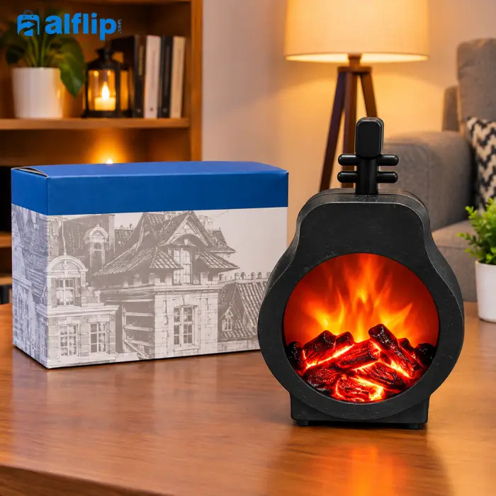 Plastic LED Fireplace Mini Electric Fireplace Decorative Lamp Home & Public Room Decoration