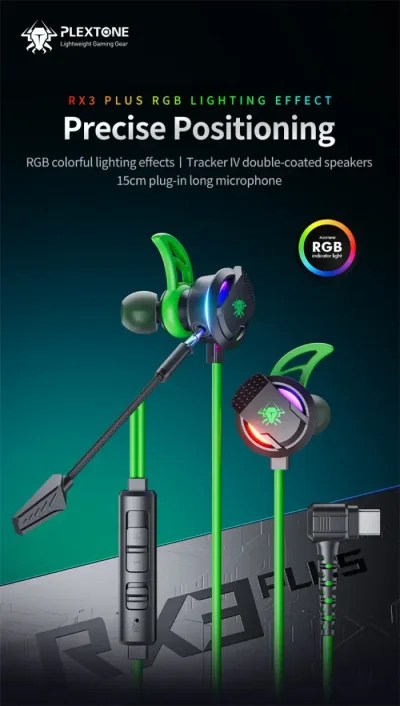 Plextone RX3 PLUS Type-C Wired Gaming Earphone - Image 2