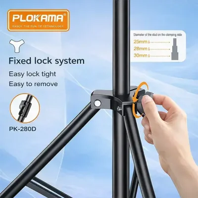 Plokama PK-280D 2.8m professional Camera Tripod stan - Image 4