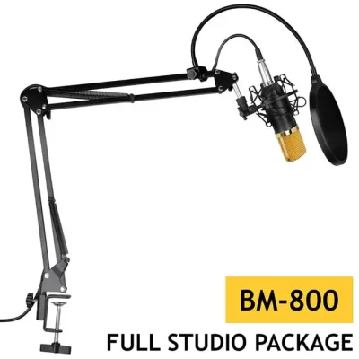 Powerpak BM-800 Studio Microphone Kits With Filter Condenser Microphone Bundle Record Ktv Karaoke Smartphone Microphone - Image 3