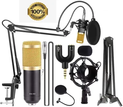 Powerpak BM-800 Studio Microphone Kits With Filter Condenser Microphone Bundle Record Ktv Karaoke Smartphone Microphone - Image 2