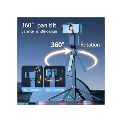Q185 Auto Face Tracking Tripod Selfie Stick with Wireless Remote Control Smart Auto AI Tracking Stabilizer Gimbal (5.8 foot) - Image 2