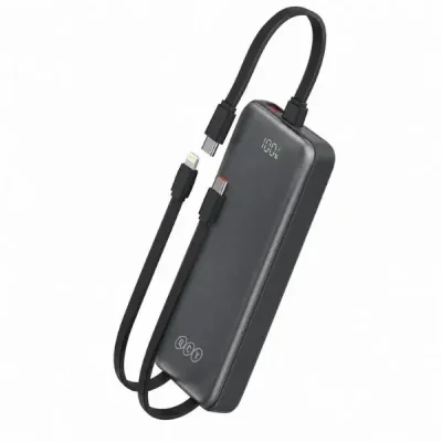 QCY Pulse PB10H 10000mAh Power Bank with 3 Built-in Cables - Image 2