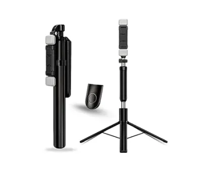 R16D Selfie stick with Grip handle and dual mini light - Image 4