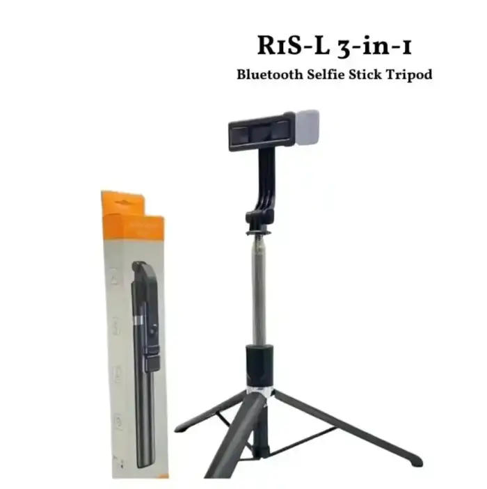 R1SL Selfie Stick With light & Tripod Stand, Bluetooth, Smartphones