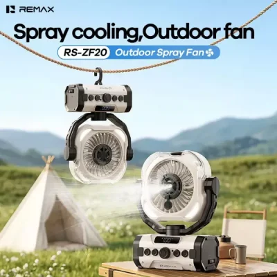 REMAX RS-ZF20 Outdoor Spray Fan 20000mAh Battery - Image 2