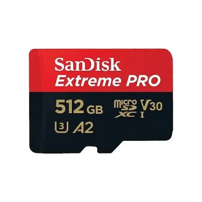 Sandisk Extreme PRO 512GB 200mbps MicroSDXC UHS-1 Memory Card With Adapter (SDSQXCD-512G-GN6MA) - Image 2