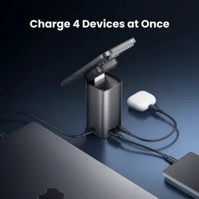 SHARGE StandMag 15000mah (E5) 115W Qi2 Magnetic 4-in-1 GaN Power Bank - Image 4