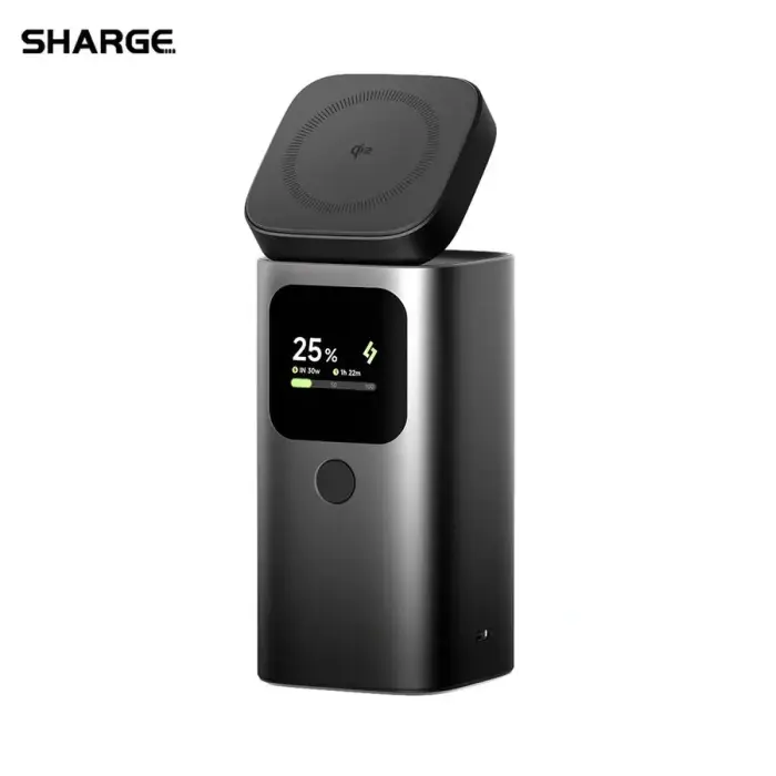 SHARGE StandMag 15000mah (E5) 115W Qi2 Magnetic 4-in-1 GaN Power...