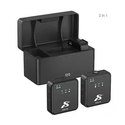 SX63 Collar Wireless Mic Portable Live Streaming Lavalier Mini Lapel Microphone With Charging Case For Mobile Cell Phone - Image 3