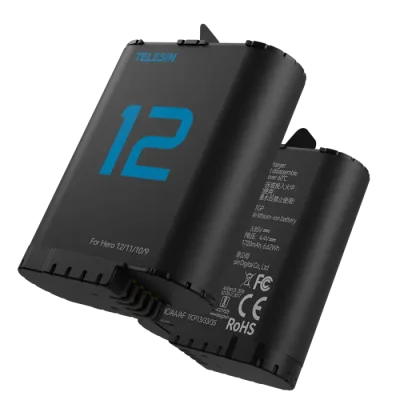 TELESIN Decoded Battery for GoPro Hero 12/11/10/9 Black - Image 3