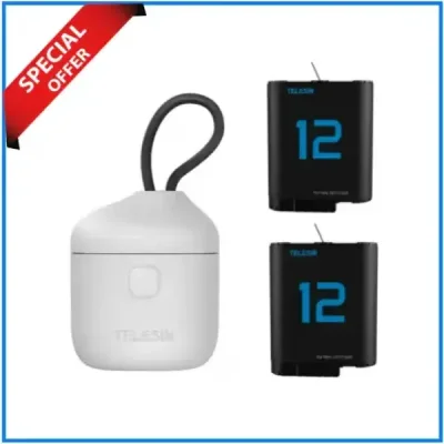 TELESIN GP-BTR-904-GY Storage Battery Charging Box For GoPro HERO12 Black / HERO11 Black / HERO10 Black / HERO9 Black(Allin Charging Box) - Image 1