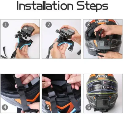 TELESIN GP-HBM-MT7 Motorcycle Helmet Chin mount - Image 2