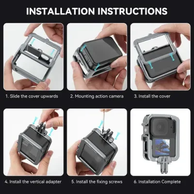 Telesin S6-FMS-14-TGP Metal Combo Cage for GoPro Hero 13 - Image 5