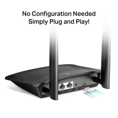 TP-Link MR100 300Mbps 2 ANTENNA Wireless and 4G LTE wifi Router - Image 4