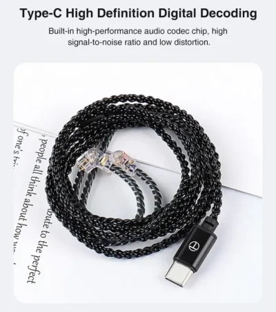 TRN MT1 Professional-Grade Dynamic Driver IEM Earphone Type-c & 3.5mm - Image 5