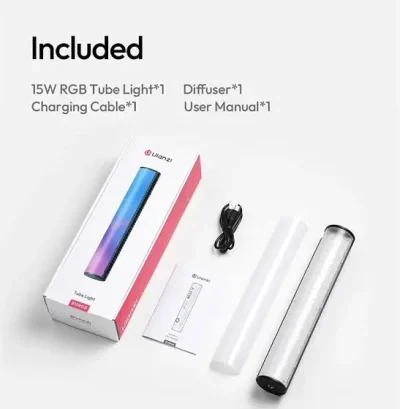 Ulanzi B15RGB Handheld RGB Tube Light 15W with Magnetic Mount and Diffuser - Image 5