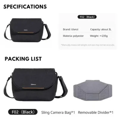 ULANZI F02 Camera Sling Bag Light weight 3L with Detachable Divider for DSLR and Lens Storage - Image 5