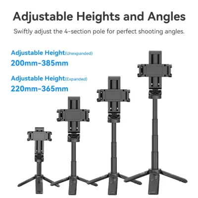 Ulanzi JJ02 Extendable Grip Tripod with Remote for Smartphones - Image 2