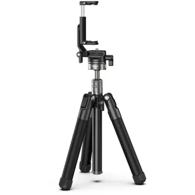 ULANZI MT-63 Portable Vlog Tripod, 57" Foldable Aluminum Alloy Extendable Camera Tripod with 2 in 1 Phone Clip, 360° Ball Head Travel Lightweight Tripod for iPhone/Android/Camera, Load 4KG/8.8LBS - Image 3