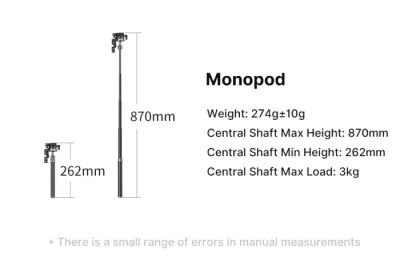 ULANZI MT-63 Portable Vlog Tripod, 57" Foldable Aluminum Alloy Extendable Camera Tripod with 2 in 1 Phone Clip, 360° Ball Head Travel Lightweight Tripod for iPhone/Android/Camera, Load 4KG/8.8LBS - Image 7
