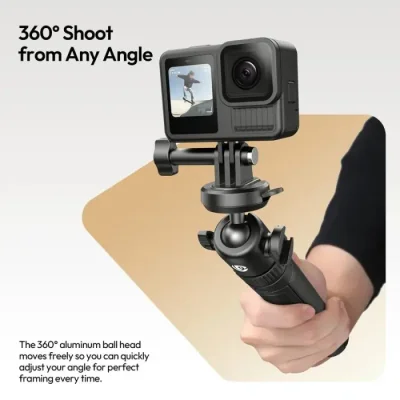 Ulanzi MT90 Cka Quick-Release mini Tripod for 5 Levels of Extendable, for Pocket 3/4 & Insta360 Luna For Both Tripod/Monopod, 8.3 - 24.4 - Image 5