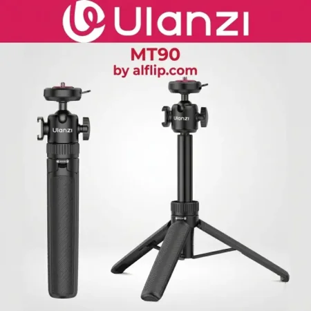 Ulanzi MT90 Cka Quick-Release mini Tripod for 5 Levels of Extendable, for Pocket 3/4 & Insta360 Luna For Both Tripod/Monopod, 8.3 - 24.4