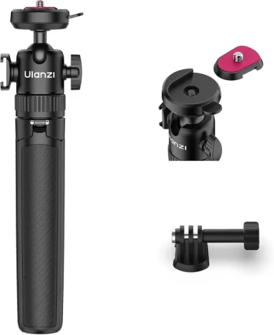 Ulanzi MT90 Cka Quick-Release mini Tripod for 5 Levels of Extendable, for Pocket 3/4 & Insta360 Luna For Both Tripod/Monopod, 8.3 - 24.4 - Image 2