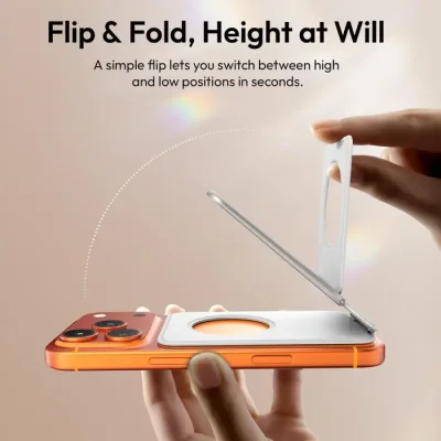 ULANZI PS01 Magnetic Phone Stand, Slim Foldable Cellphone Stand Tripod Adjustable Desktop Phone Tripod - Image 9