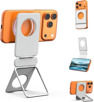 ULANZI PS01 Magnetic Phone Stand, Slim Foldable Cellphone Stand Tripod Adjustable Desktop Phone Tripod - Image 3
