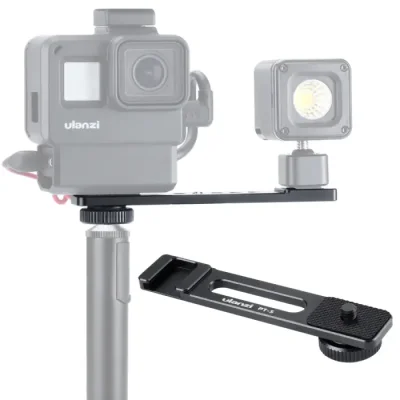 Ulanzi Pt-7 Cold Shoe Stand Bracket Vlogging Microphone Extension Plate With 1/4 Inch Tripod Screw - Image 4