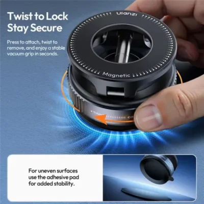Ulanzi SK-25 Vacuum Suction Magnetic Phone Mount with 360° Rotation - Image 3