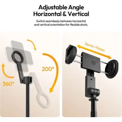 ULANZI SK26 Magnetic Phone Tripod – 44.5″ Selfie Stick with Remote - Image 4