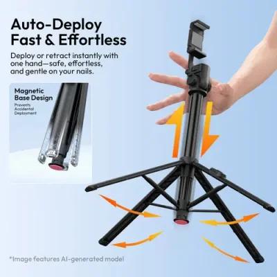 Ulanzi SK32 1.8M Auto-Open Selfie Stick Tripod for Iphone Android Cameras DSLR Light Phone Tripod Stand with 30M Remote Control with mobile mount - Image 5