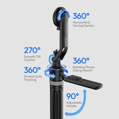 Ulanzi TT23M Magnetic Auto-Tracking Selfie Stick Tripod with MagSafe-Type Smartphone Mount - Image 3