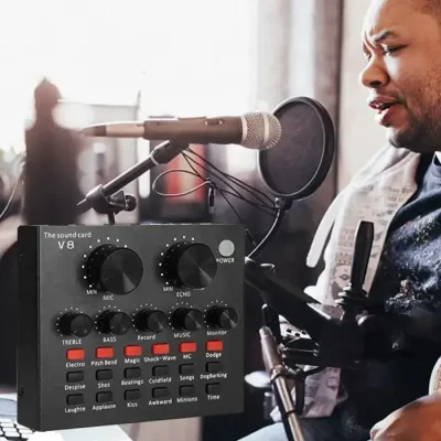 V8-Live Sound Card For Smartphone Computer PC Live,Recording And Voice Chat - Image 2