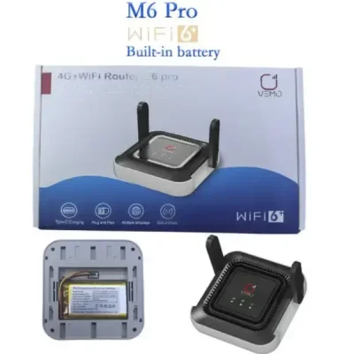 VEMO M6 Pro 300Mbps 4G LTE Mobile WiFi Router 5000mAh Battery - Image 2