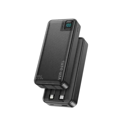 VEN-DENS VD-PB060 10000mAh 22.5W Power Bank with Built-in Cables - Image 5