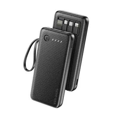 Vendens VD-PB059 20000mAh Power Bank built-in cable with LED torch light fast charging Power Bank - Image 3