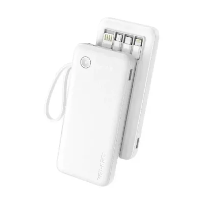 Vendens VD-PB059 20000mAh Power Bank built-in cable with LED torch light fast charging Power Bank - Image 2