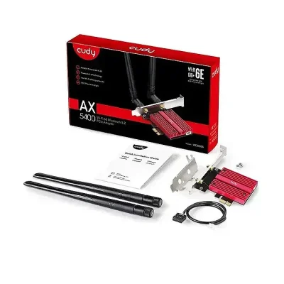 CUDY WE3000S AX5400 Tri-Band Wi-Fi 6E PCIe Adapter with Bluetooth 5.2 Intel AX210 - Image 2