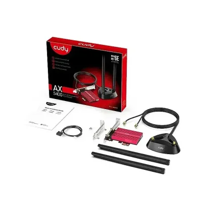CUDY WE4000 AX5400 Tri-Band Wi-Fi 6E PCIe Adapter with Bluetooth 5.3 Intel AX210 - Image 2