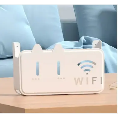 Wifi Router Storage Box Wall Mount, Wall Storage Rack ABS Plastic 1pcs - Image 3