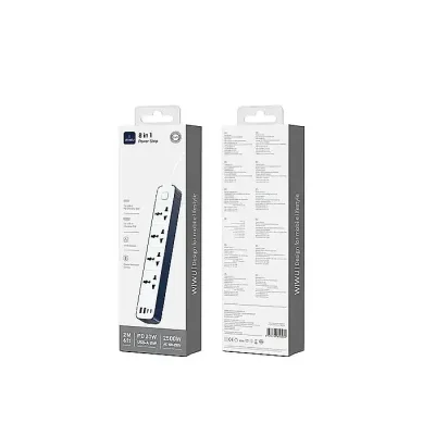 WiWU Wi-S007 PS422 20W GaN 8 in 1 Compact Charging Power Strip - Image 3