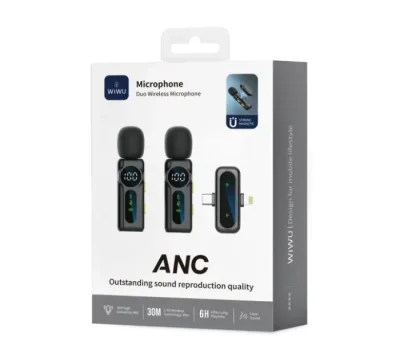 WiWU Wi-WM007 Dual Wireless Lavalier Microphone System - Image 3